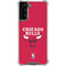 NBA Chicago Bulls Red Distressed Galaxy S21 FE Clear Case
